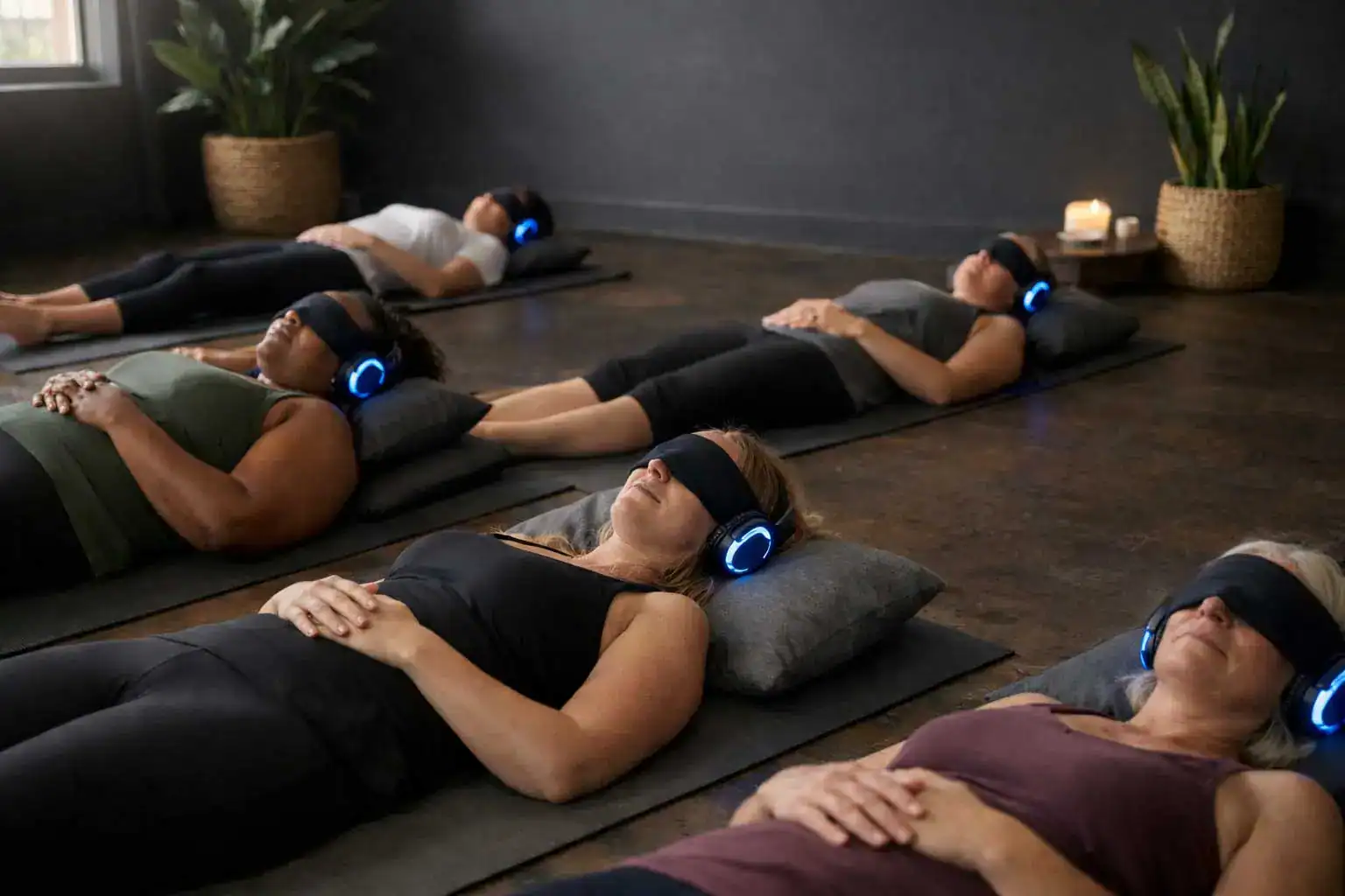 Women in breathwork class in Ellicott City